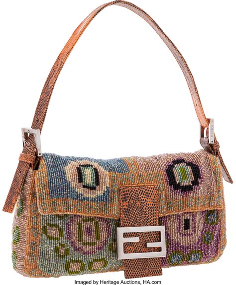 fendi beaded handbag|fendi beaded baguette bag.